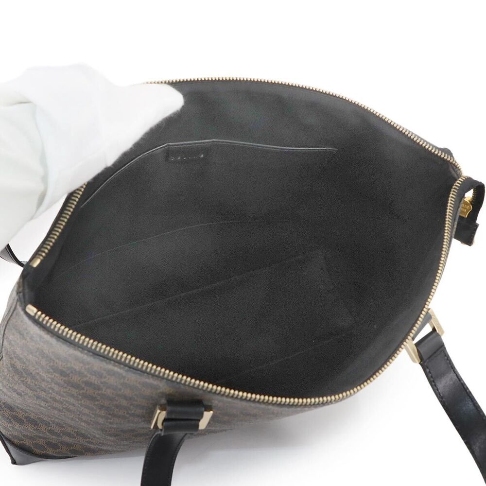 Celine Macadam Tote Bag leather black brown - Picture 6 of 9
